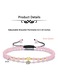 Bratara cu pietre pretioase vindecatoare de 4 mm, cu pandantiv in forma de inima din aur, bratari ajustabile cu pietre de cristal, bijuterii, Rose Quartz, (Piatra acceptarii)