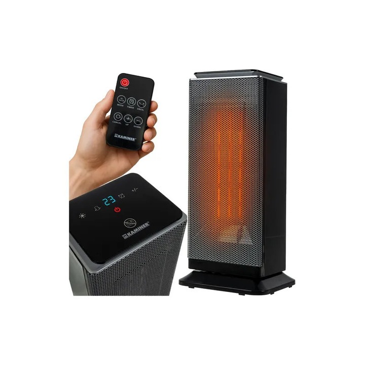 2000 W-os elektromos ventilátoros fűtőtest, állítható termosztát, időzítő, távirányító, hideg levegő funkció