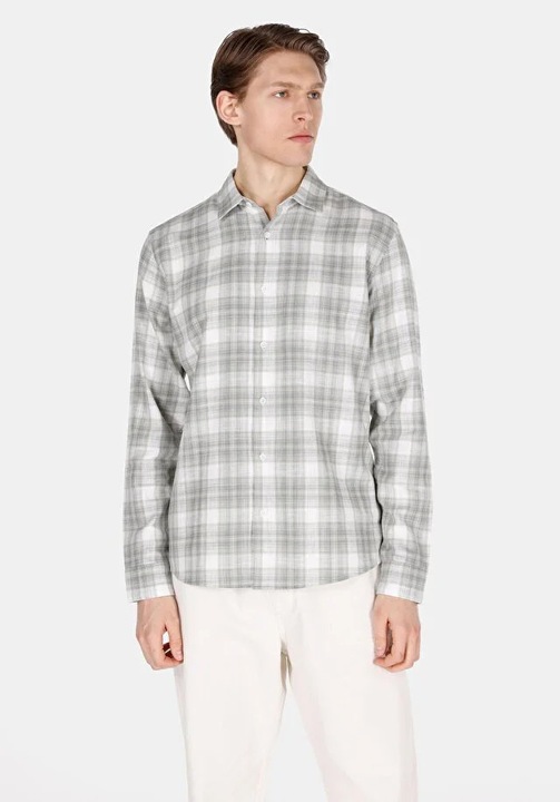 COLIN'S, Camasa cu maneci lungi si model in carouri, GREEN