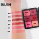 HANDAIYAN Paleta crema pentru contur si blush cu 12 nuante, paleta de machiaj 2 in 1 pentru blush si contur cu efect corector, aplicare lunga, usor de estompat, pentru sculptarea fetei si culoarea obrajilor