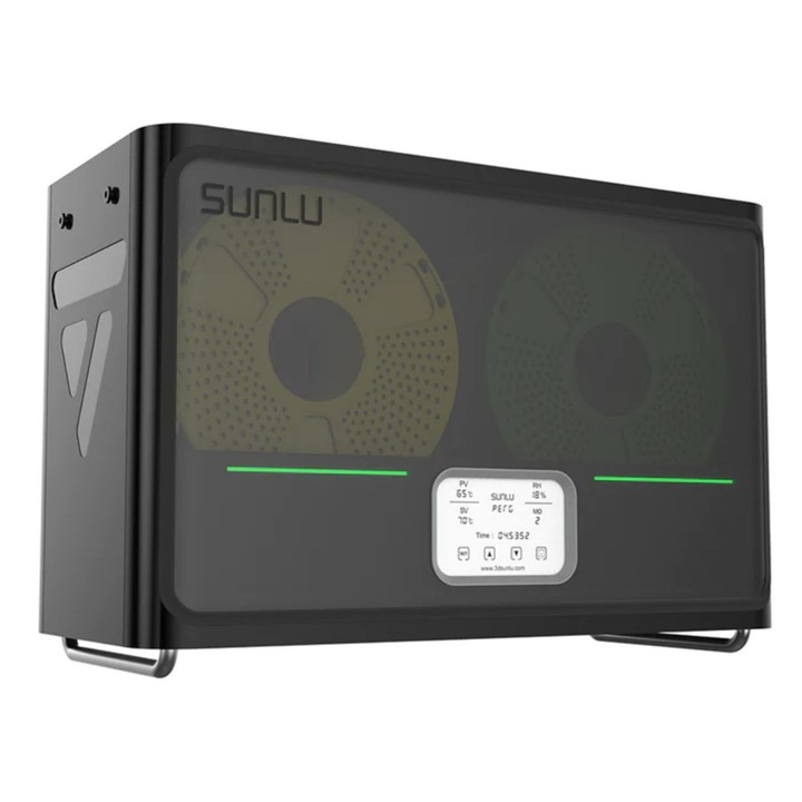 3D сушилня за нишки Sunlu FilaDryer S4, 4 макари, контрол на температурата, 458x218x312 мм, черна