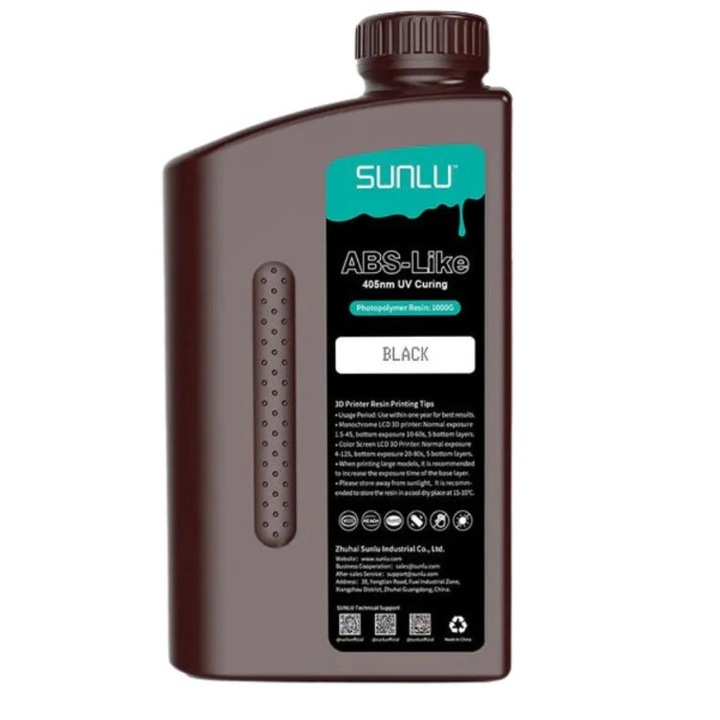 Rasina 3D, Sunlu ABS Like, 1kg, Negru, pentru imprimanta 3D