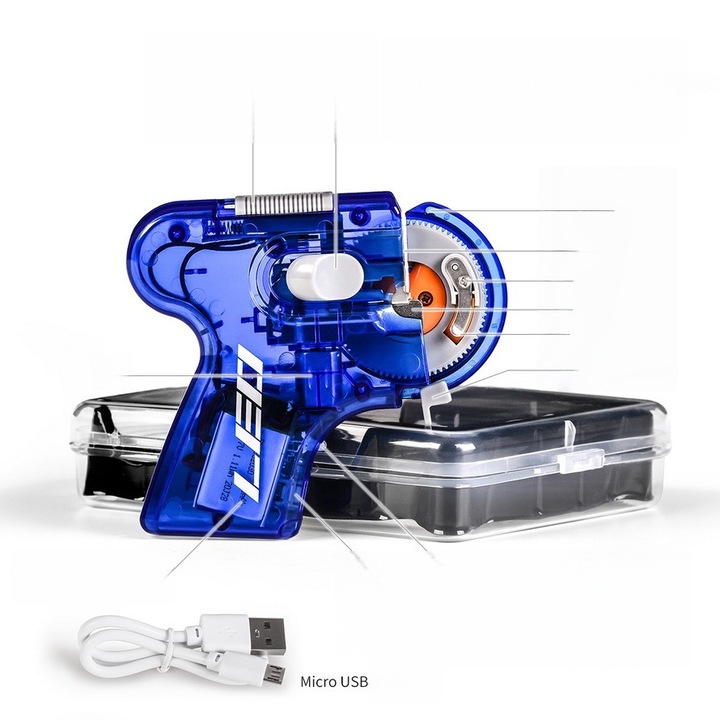 Instrument de legat cârlige pentru pescuit, electric, alb, set accesorii portabile