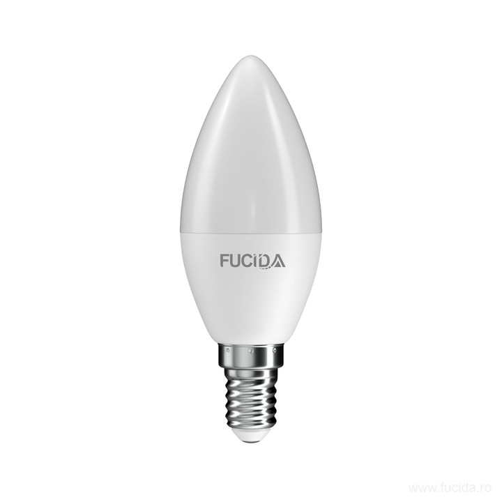 LED крушка свещ Fucida, 8W(75W), E14, 4000K, C37