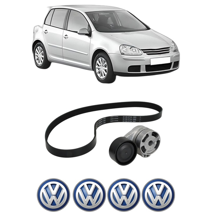 Set curea accesorii pentru transmisie Volkswagen GOLF V (1K1) 1.4 16V din 2003-2006, Auto, INA, 4x Stickere auto cu Volkswagen