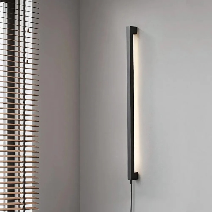 Aplica de perete LED, Toolight, LHJ063-W, Negru, Calda, 12W, 3000K, Sursa LED incorporata