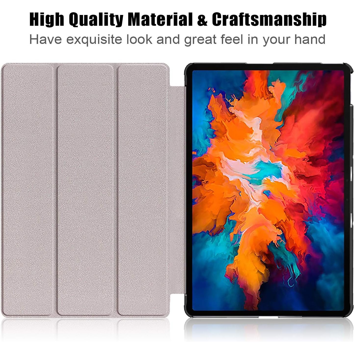 Husa Sigloo pentru tableta Xiaomi Redmi Pad Pro 12.1" – Slim, Tri-Fold Magnetic, Piele Ecologica, Antisoc, Stand Reglabil, – Burgundy