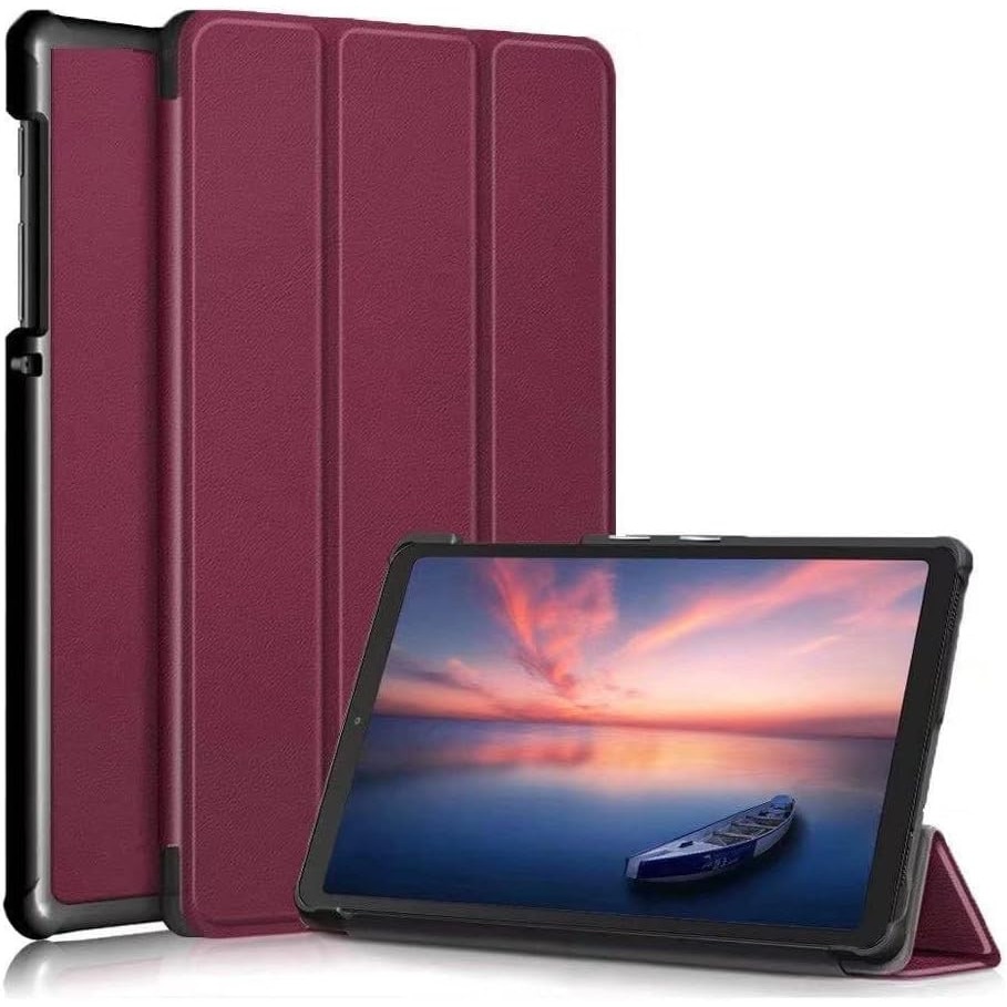 Husa Sigloo pentru tableta Xiaomi Redmi Pad Pro 12.1" – Slim, Tri-Fold Magnetic, Piele Ecologica, Antisoc, Stand Reglabil, – Burgundy