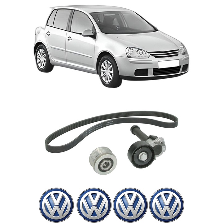 Set curea accesorii pentru transmisie Volkswagen GOLF V (1K1) 2.0 GTI din 2004-2009, Auto, INA, 4x Stickere auto cu Volkswagen