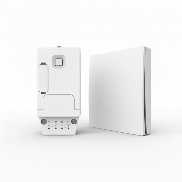 Set Intrerupatoare Wireless Kinetic Energy, KERC602, Alb, 1 canal, IP67