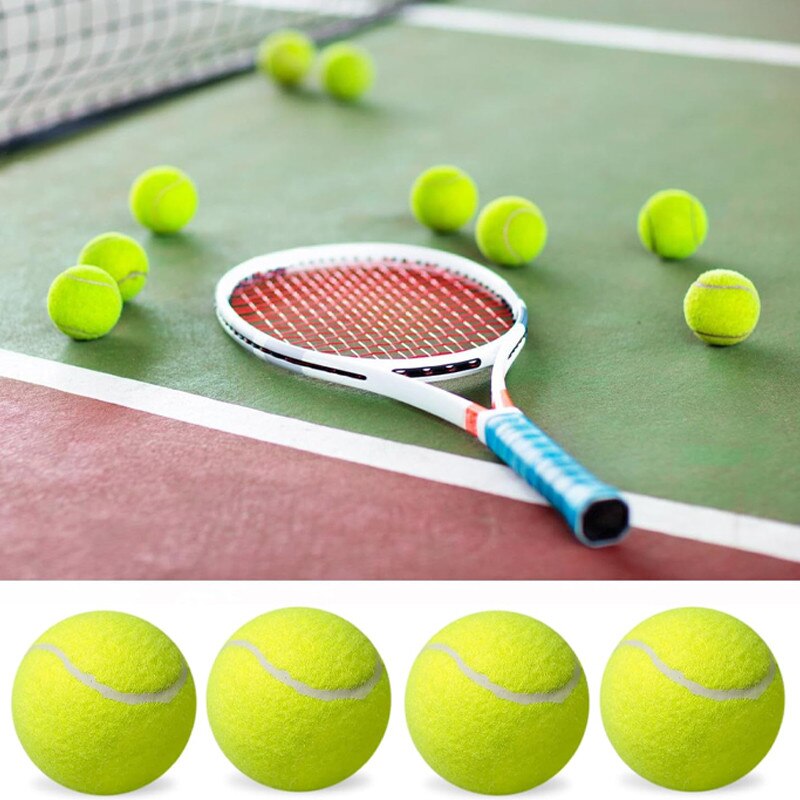 Set de 10 Mingi Profesionale de Tenis de Camp pentru Caini, Rqiurpn, 6.5  cm, material durabil, Cauciuc/Polipropilena, Verde - eMAG.ro