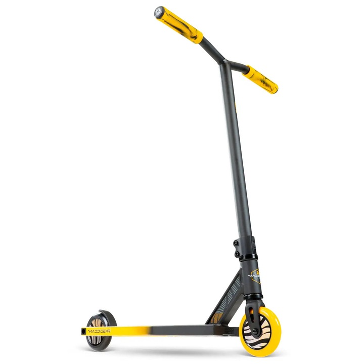 Madd Gear Whip Elite stunt roller, 100 mm-es kerekek, 79 cm magas, fekete narancssárga elmosódott