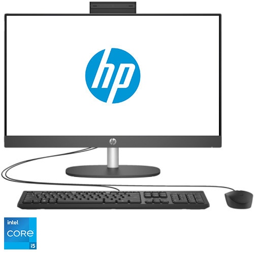 Sistem All-in-One HP ProOne 240 G10 cu procesor Intel® Core™ i5-1334U pana la 4.6GHz, 23.8", Full HD, IPS, 8GB DDR4, 512GB SSD, Intel® UHD Graphics, Free DOS, Black