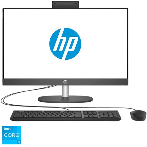 Sistem All-in-One HP ProOne 240 G10 cu procesor Intel® Core™ i3-N300 pana la 3.8GHz, 23.8", Full HD, IPS, 8GB DDR4, 512GB SSD, Intel® UHD Graphics, Free DOS, Black