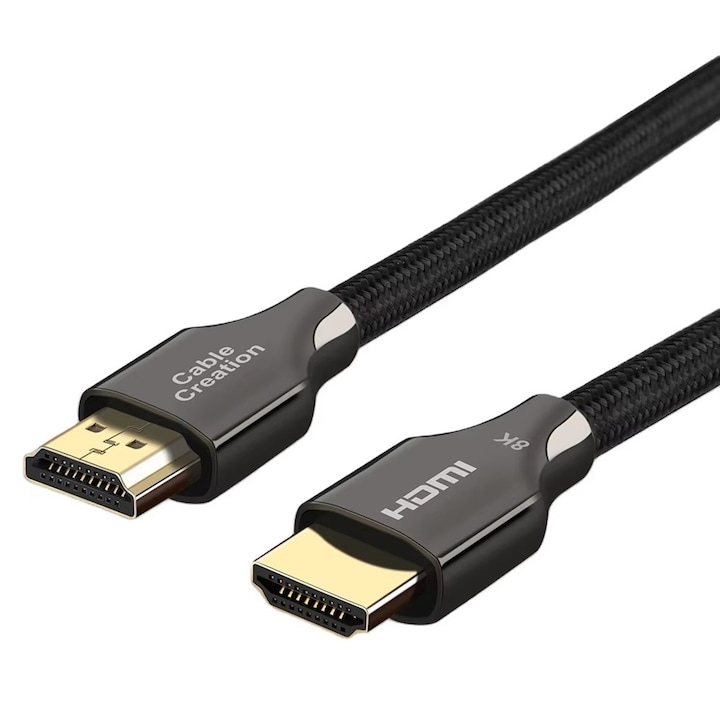 Cablu HDMI 2.1, CableCreation, 8K@60HZ, 4K@120HZ, Negru Lucios, 3 metri
