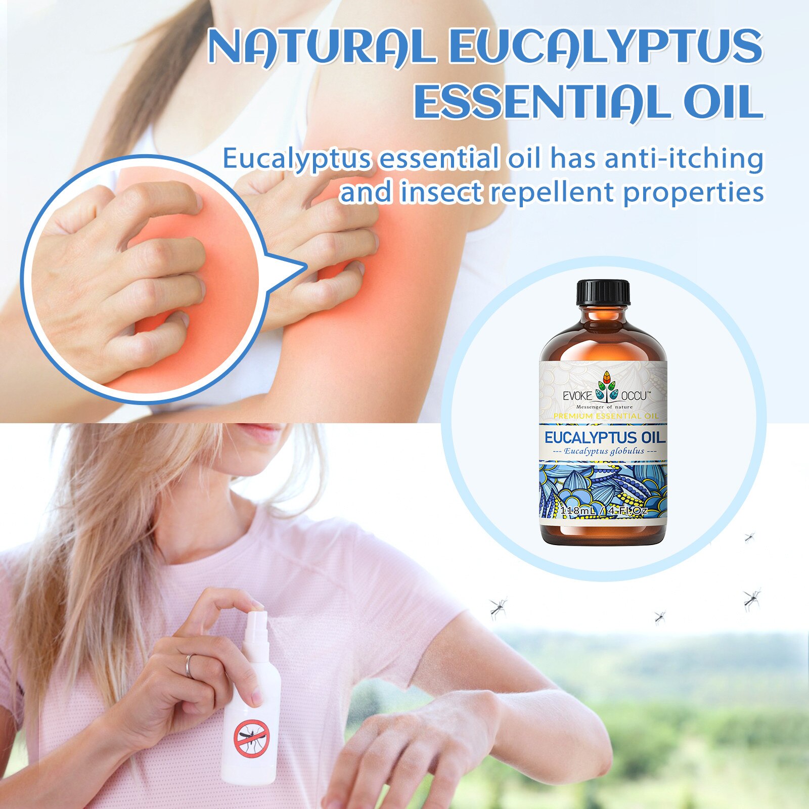 Occu Rinse Ulei esential de eucalipt EVOKE OCCU, pentru difuzor, aromaterapie ...