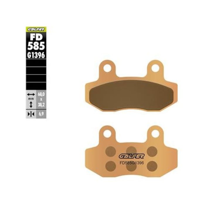 Frane bicicleta GALFER set placute frana metalice off-road pentru SURRON '24, aurii