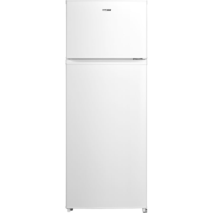 Хладилник с 2 врати Vision VF204AE, 204 л, LED осветление, функции Super охлаждане и Super замразяване, клас E, бял