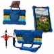 Husa de protectie pentru tableta, ZYNORO®, Compatibil cu Lenovo Tab M10, Protectie anti-soc, Dispozitiv de reducere a presiunii, Suport rotativ 360°, cu curea de agatat, Silicon, Albastru