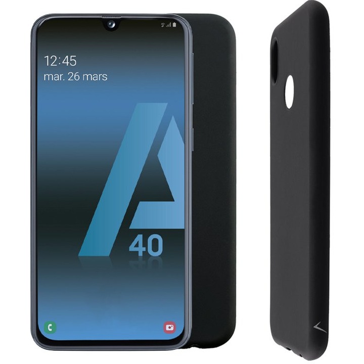 Husa telefon Volte-Tel pentru Samsung A40, silicon TPU, neagra