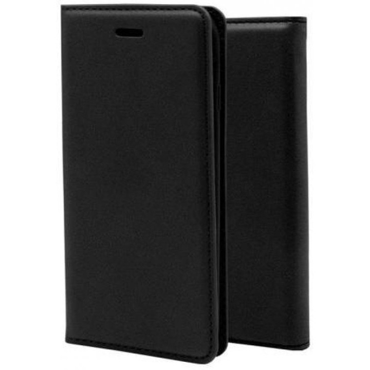 Husa telefon, iNOS, Flip A-Folio, TPU, neagra, pentru Samsung J400F Galaxy J4 2018 Dual SIM