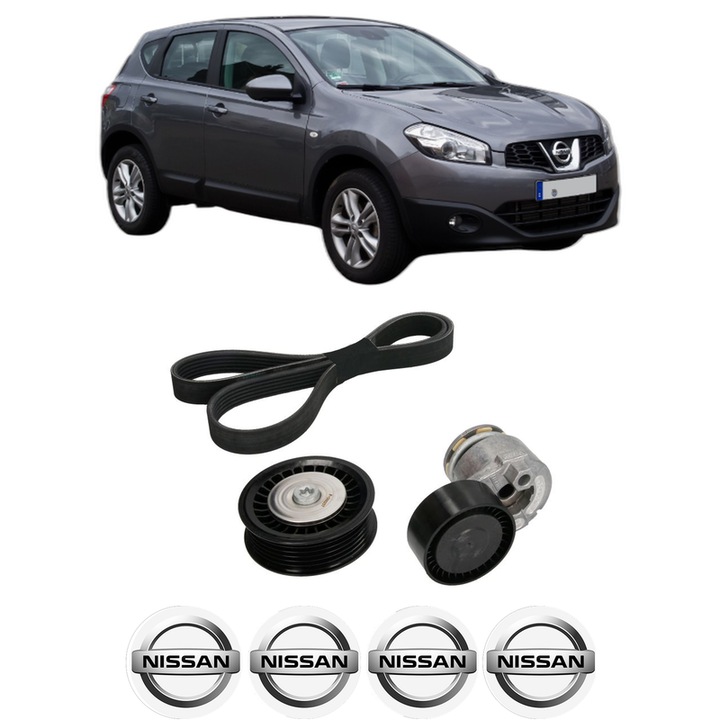 Set curea accesorii pentru transmisie NISSAN QASHQAI I VAN (J10) 1.5 dCi din 2013-2014, Auto, INA, 4x Stickere auto cu NISSAN