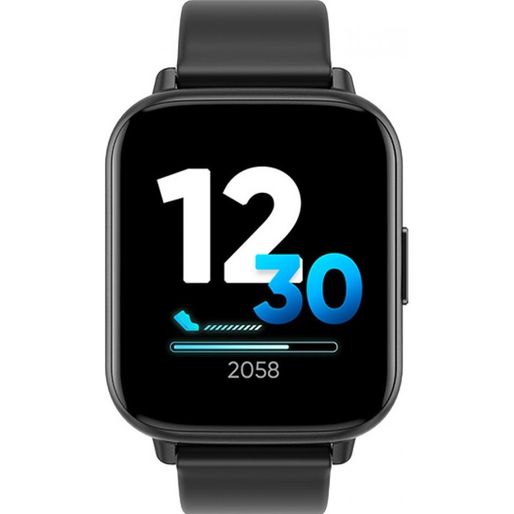 Ceas inteligent Realme Dizo Watch 2, negru, monitorizare ritm cardiac, rezistent la apă 5ATM, 4,3cm