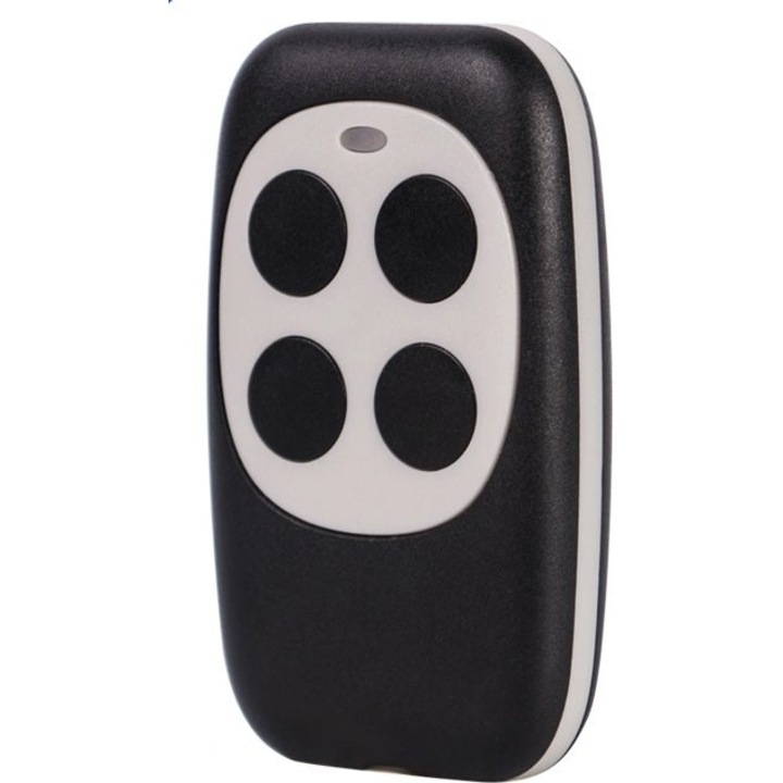 Telecomanda de comanda pentru usi si porti, YET2144, 433MHz, 4 canale, 7x1.5x4cm, alb/ negru