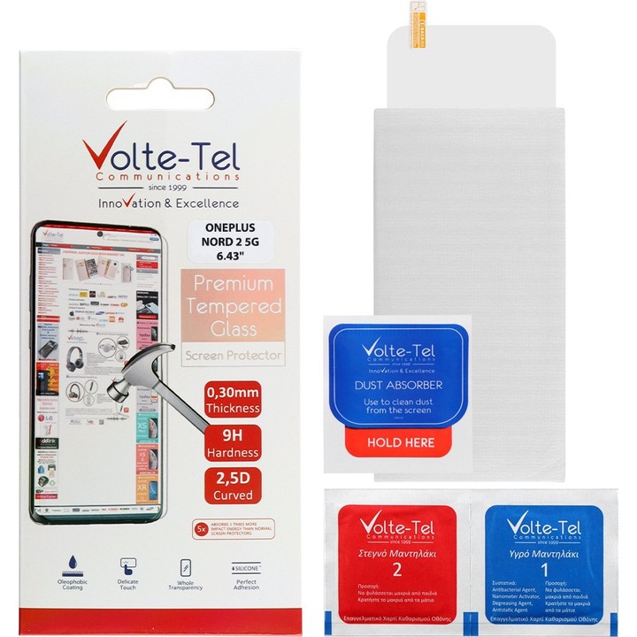 Folie sticla temperata Volte-Tel Realme GT 2 Pro 5G 6.7", 0.30mm, 2.5D, lipire completa