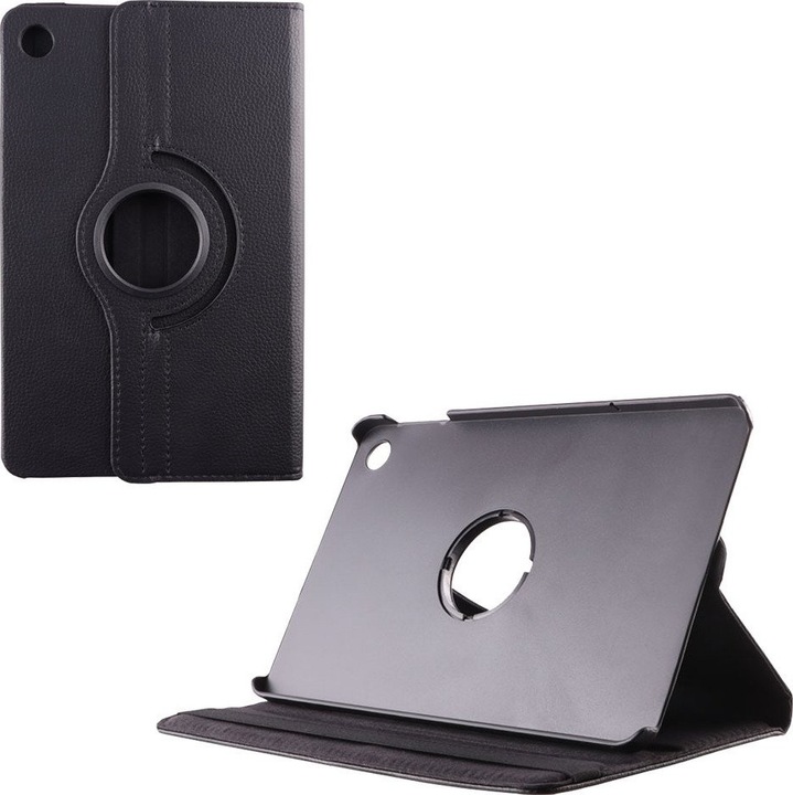 Husa tableta Volte-Tel pentru Lenovo Tab M10 Plus TB125FU/TB128XU Gen 3, suport rotativ, piele, negru