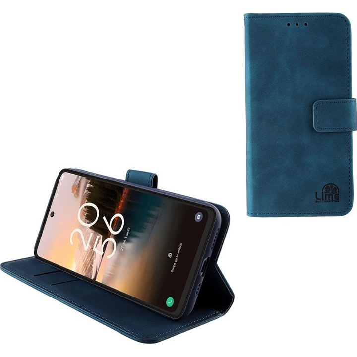 Husa telefon, Lime, pentru TCL 40 NXTPAPER 4G T612B, magnet, albastru inchis