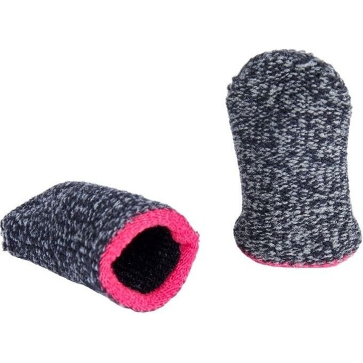 Set de 6 mansete pentru degete gaming, CHO, fibre argintii, 70x70x15mm