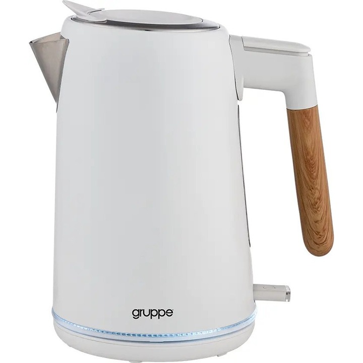 Fierbator Gruppe 1,7L 2200W, alb, cu filtru anti-calcar