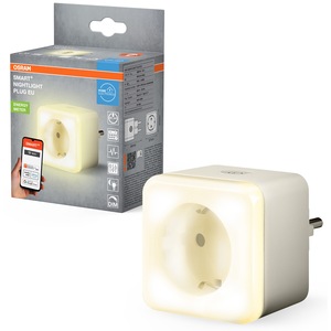 Priza inteligenta OSRAM SMART+ Wi-Fi (2.4 GHz) cu lumina de veghe dimabila, 16A, 3680W, ON/OFF, IP20, planificator si temporizator, monitorizare consum energie, compatibil cu aplicatia OSRAM, LEDVANCE SMART+ / Amazon Alexa / Google Home, culoare Alb
