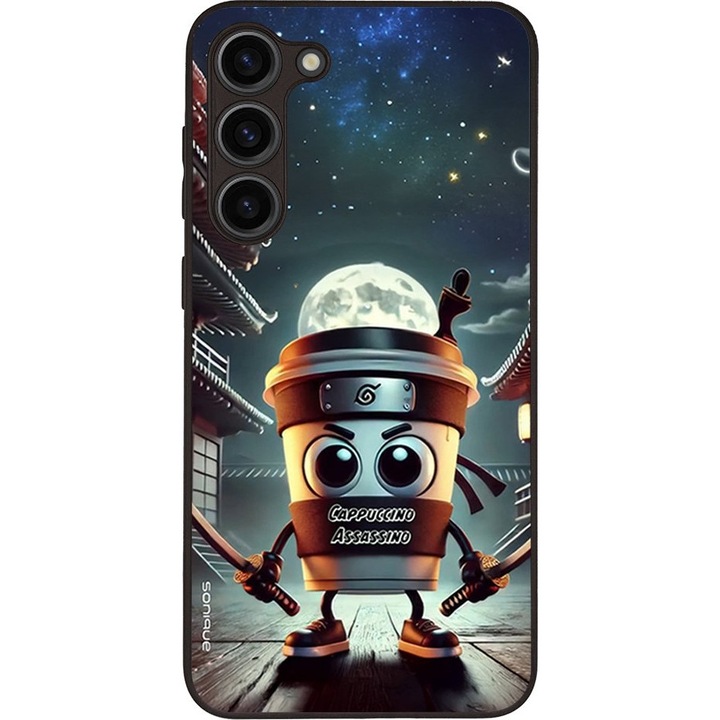 Husa telefon Sonique Italian Brainrot Series, silicon, protectie antisoc, cappuccino, pentru Samsung Galaxy S25
