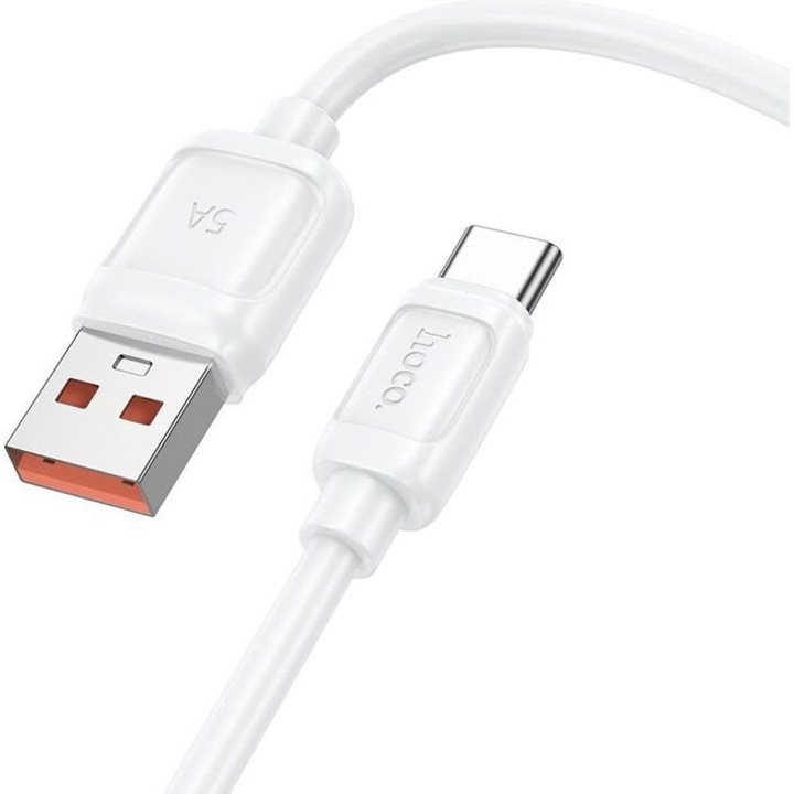 Cablu de date Hoco USB-A la USB-C 100W X115 1m alb