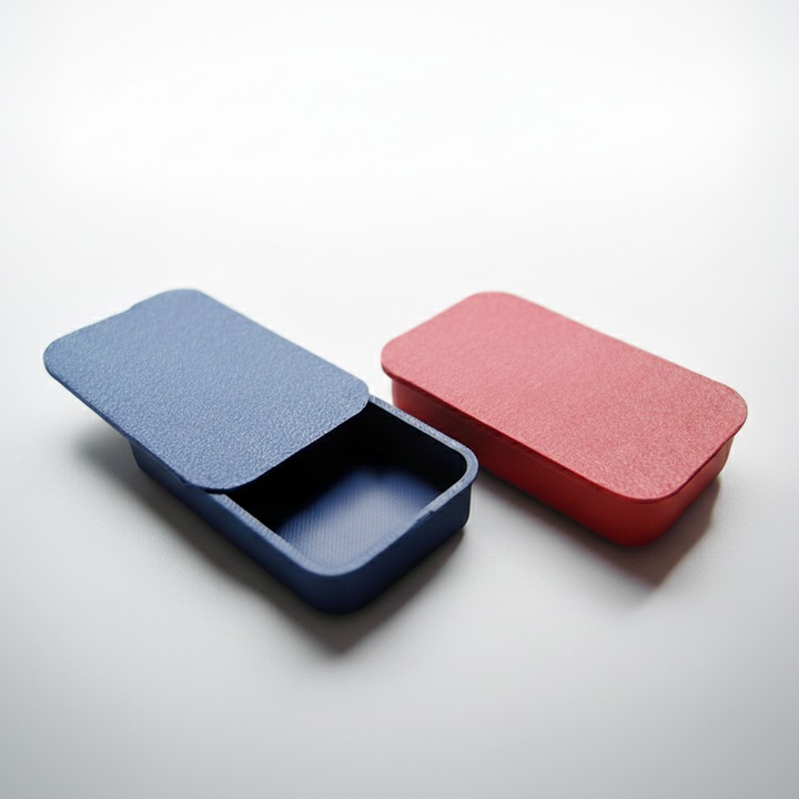 Set 2 Cutii Organizator de Buzunar, Rosu & Albastru, Printata 3D, 7 cm