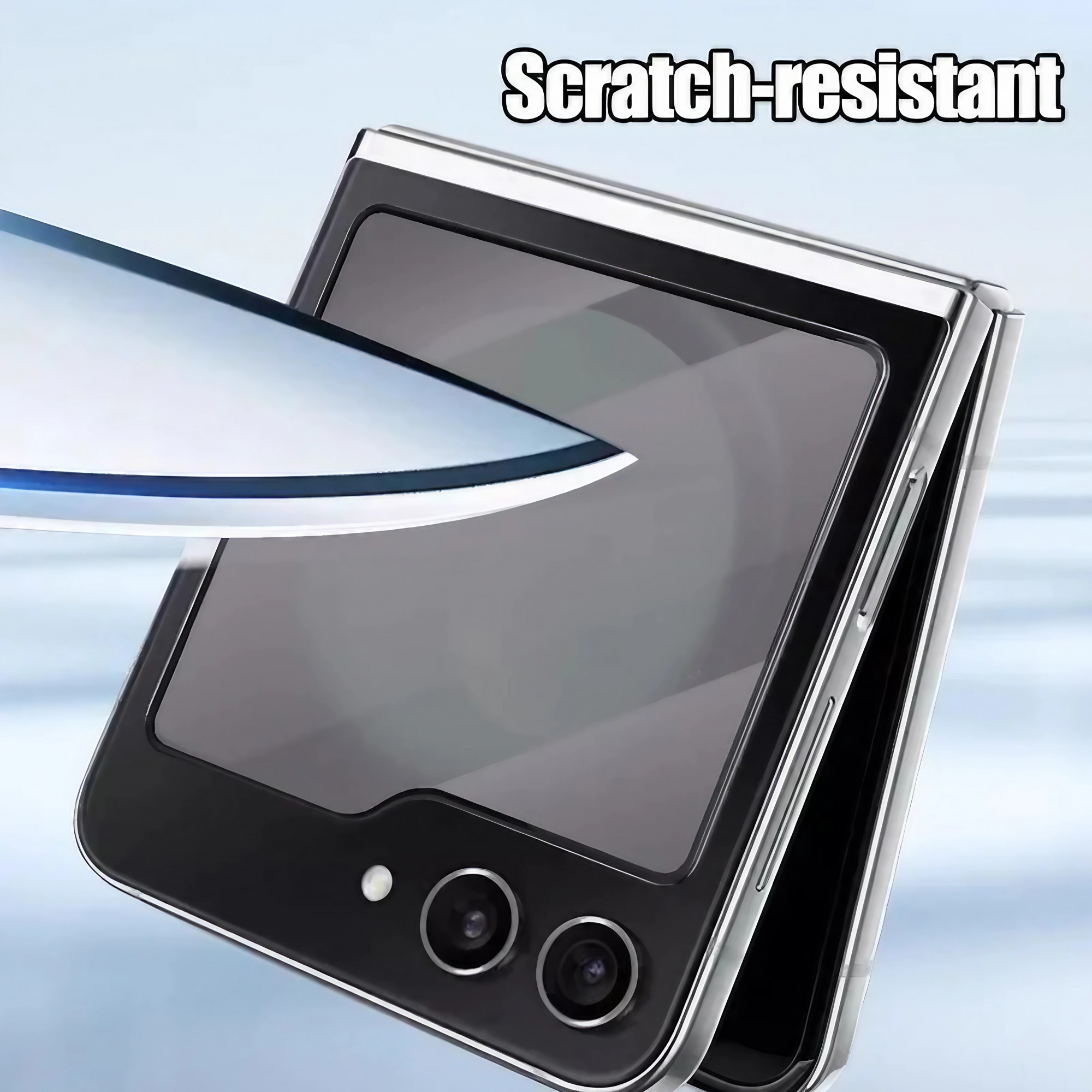 Folie Sticla Securizata, Flippy, Pentru Samsung Galaxy Z Flip 6, Full Glue, Margini Negre, Transparent
