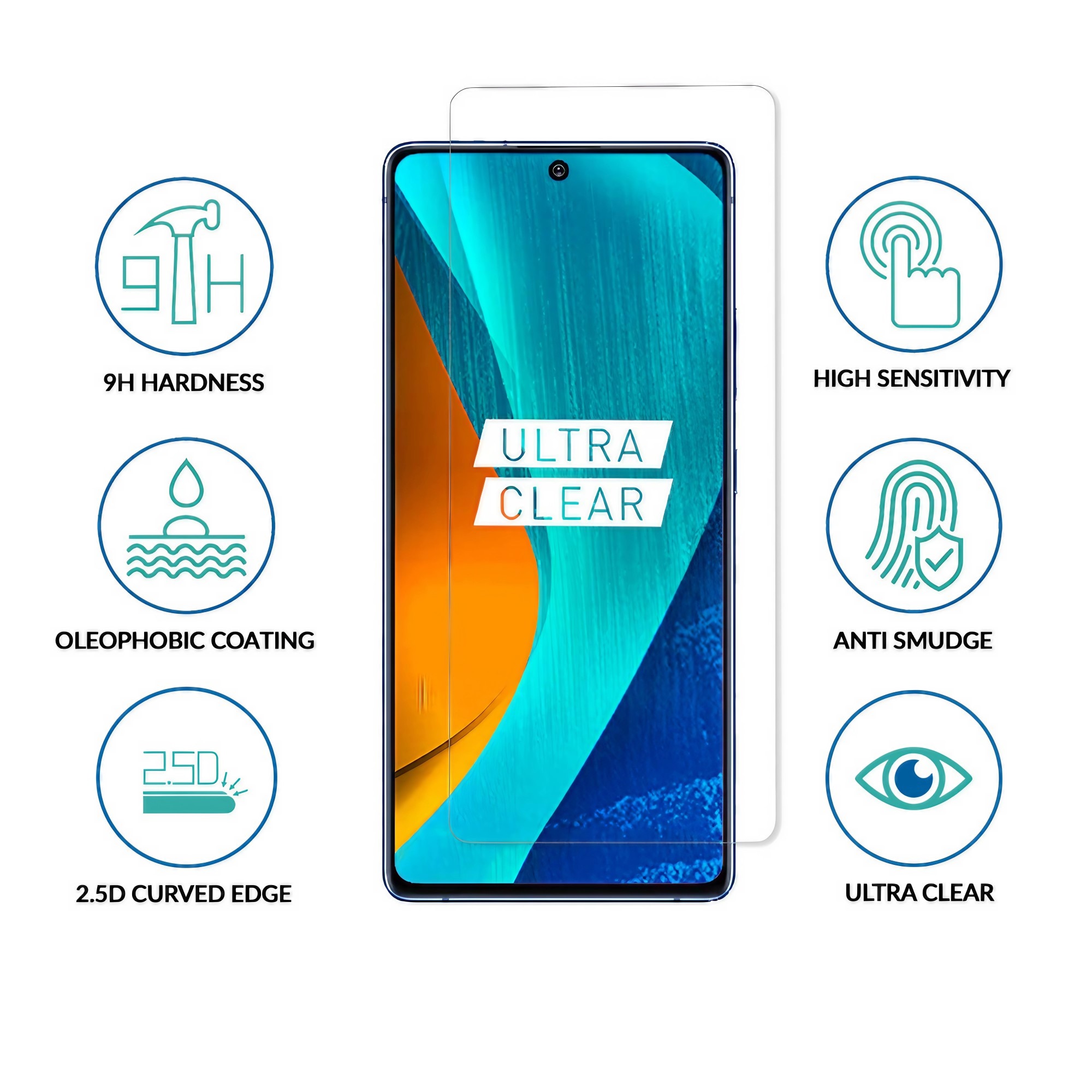 Folie Sticla Securizata, Flippy, Pentru Huawei P60 Pro, Full Glue, Margini Negre, Transparent