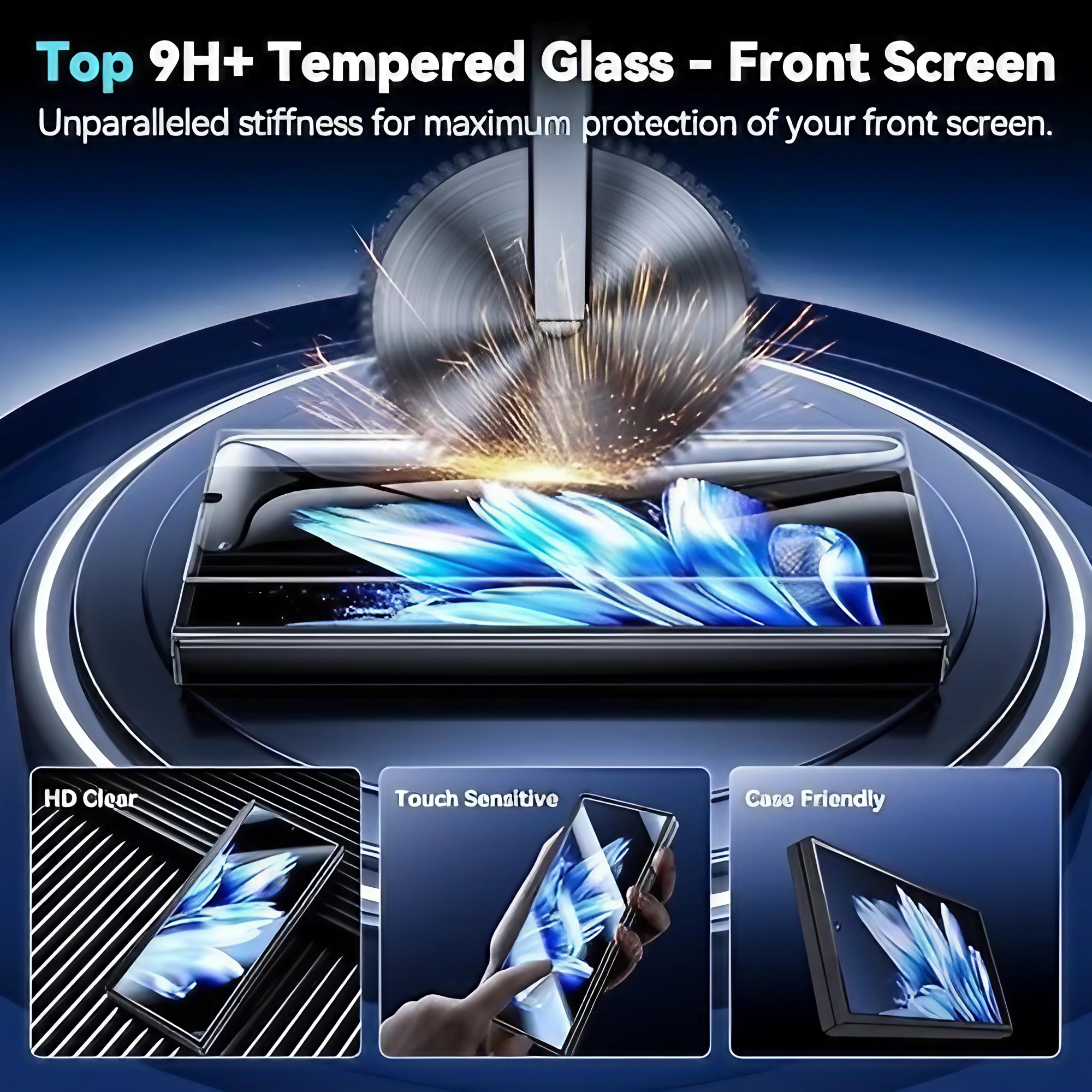 Folie Sticla Securizata, Flippy, Pentru Samsung Galaxy Z Fold6, 2.5D, HD, Transparenta