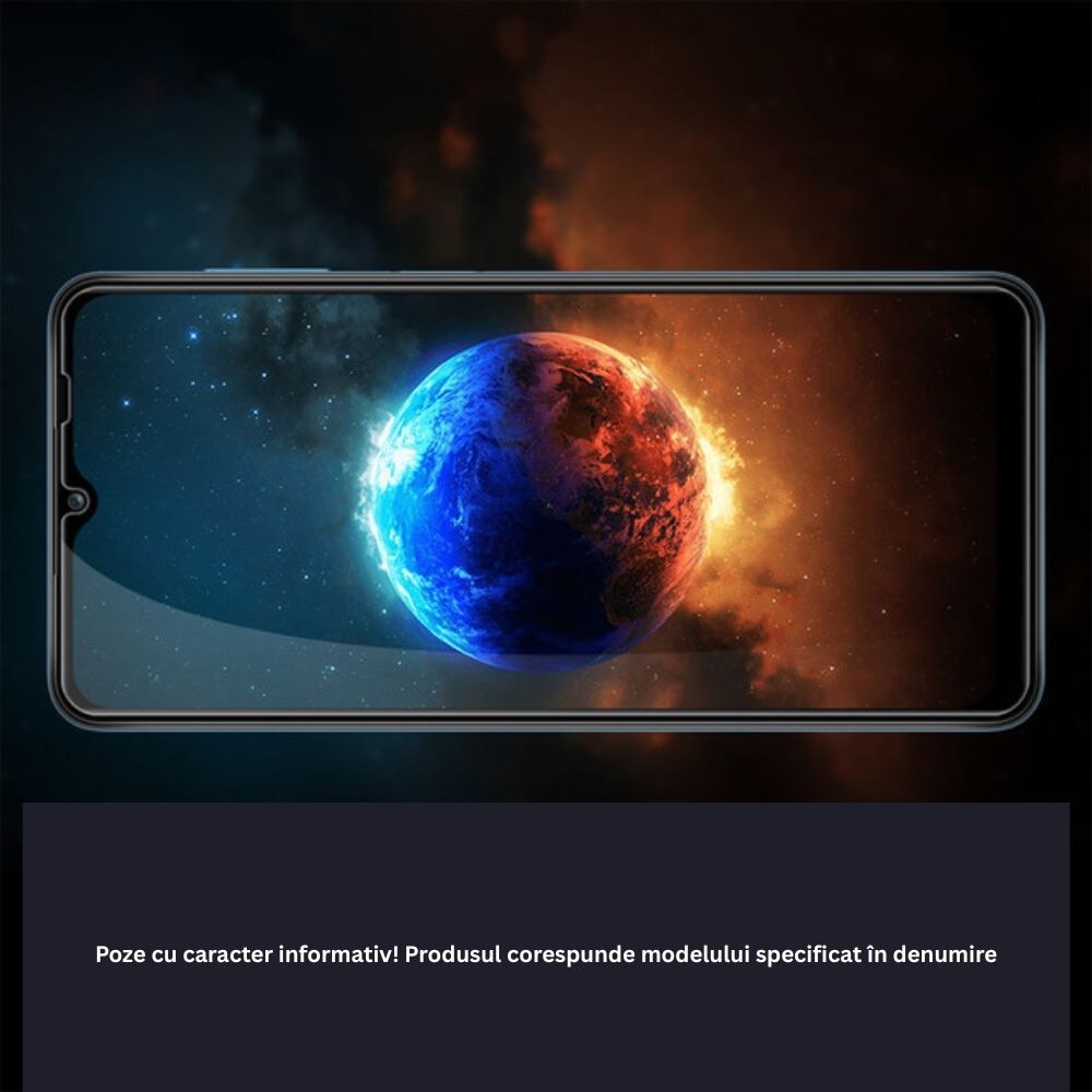 Folie Sticla Securizata, Flippy, Full Glue, Margini Negre, Transparent, pentru Realme C53