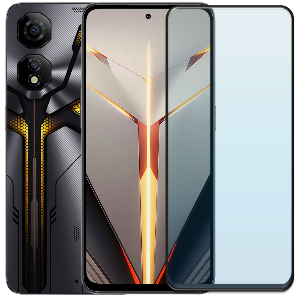 Folie din sticla securizata pentru ZTE Nubia Neo 2 5G, HAMSTERBOX Glass Shield, Protectie completa ecran, Full face, Aplicare rapida, Case Friendly, Transparenta