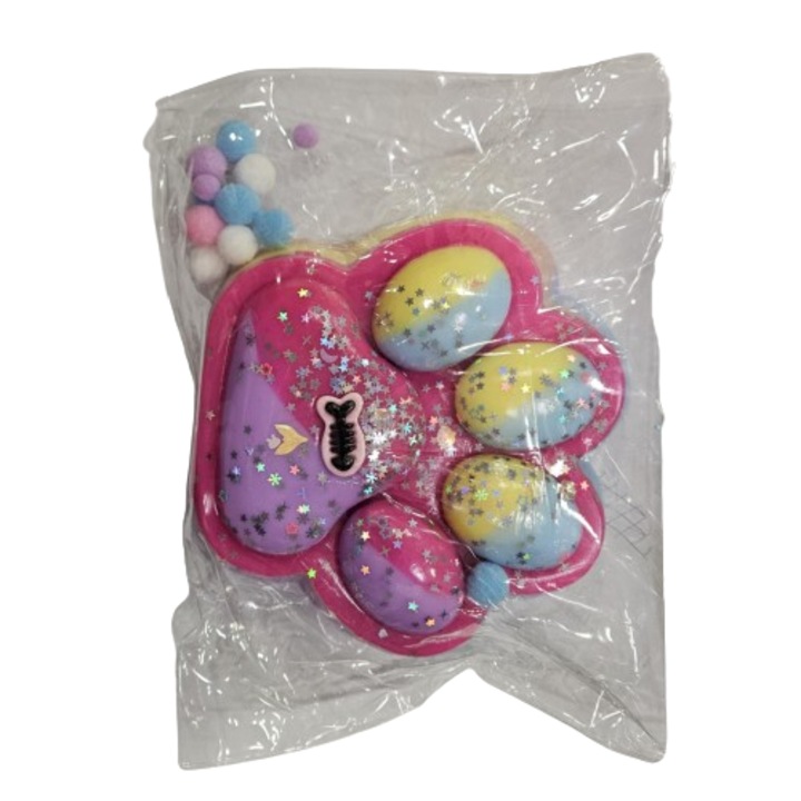 Squishy Labă, Antistres, Silicon, Multicolor, 15x15x5 cm