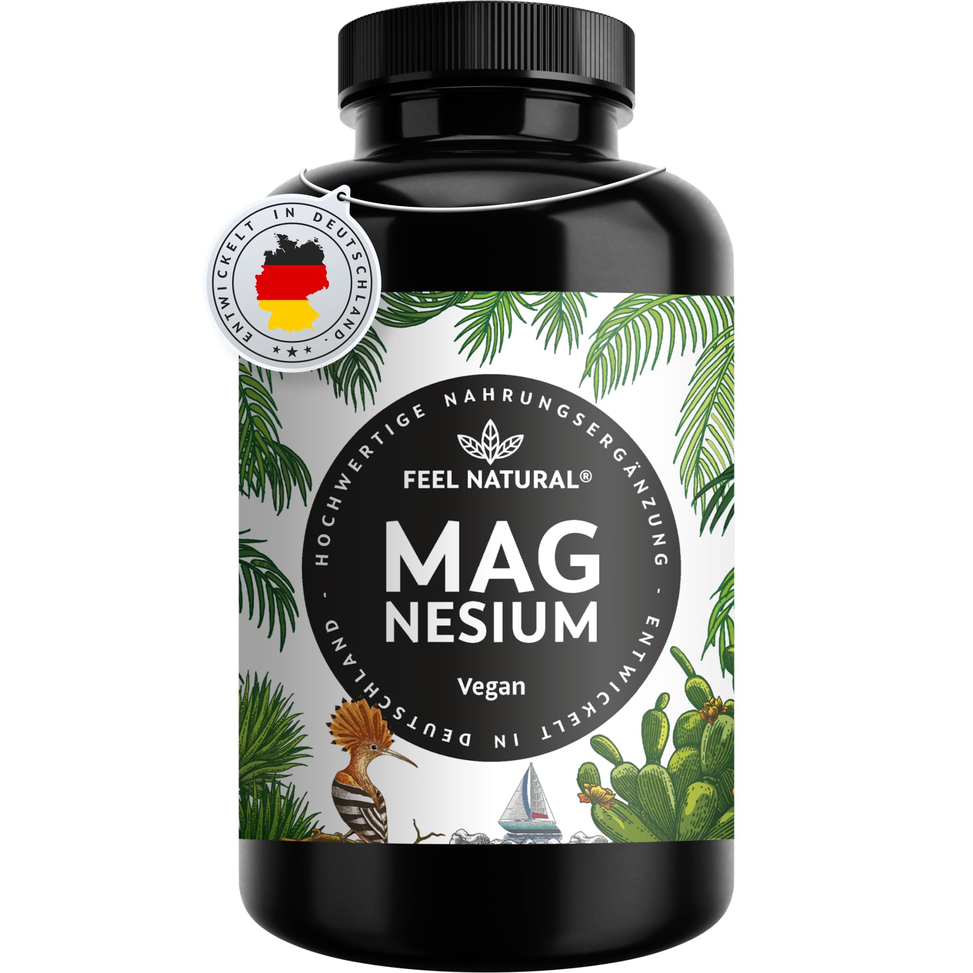 Capsule Magneziu, Feel Natural, 664 Mg, 365 capsule, vegan - eMAG.ro