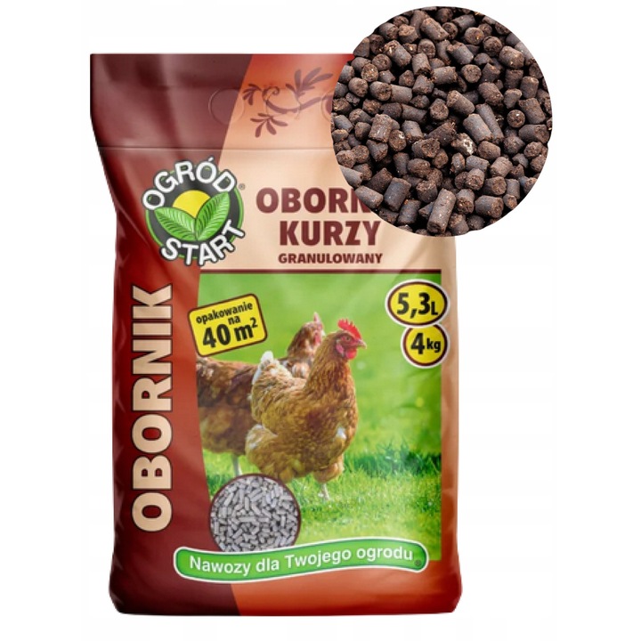 Îngrășământ Natural Granulat OGRÓD START, 4, 2% Azot, 3% Fosfor, 5, 3L