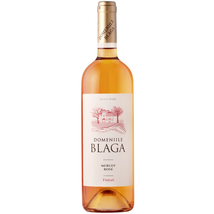 Merlot Rose, Domeniile Blaga, Demisec, 2021, 0.75 L, roz