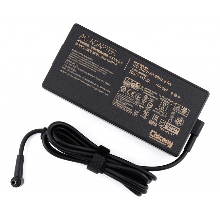 Зарядно за лаптоп за Asus ROG Strix G G531 G731 TUF Gaming F15-FX506 F17-FX706 A15-FA506 A17-FA706 Q536 ZenBook Pro 15 UX535 - 150W 20V 7.5A букса 4.5x3.0 централен пин