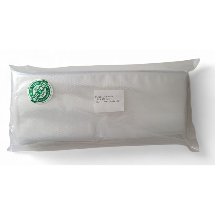 Set 100 Pungi de vidat gofrate Premium 15x35cm