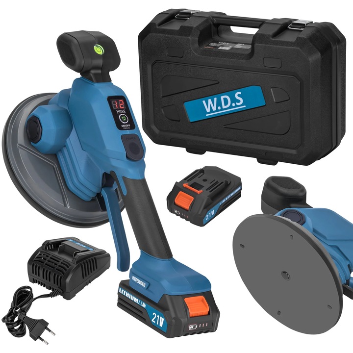 WDS vibrációs tapadókorong akkumulátorral, 190 mm, 21 V, Kraft&Dele WDS2694