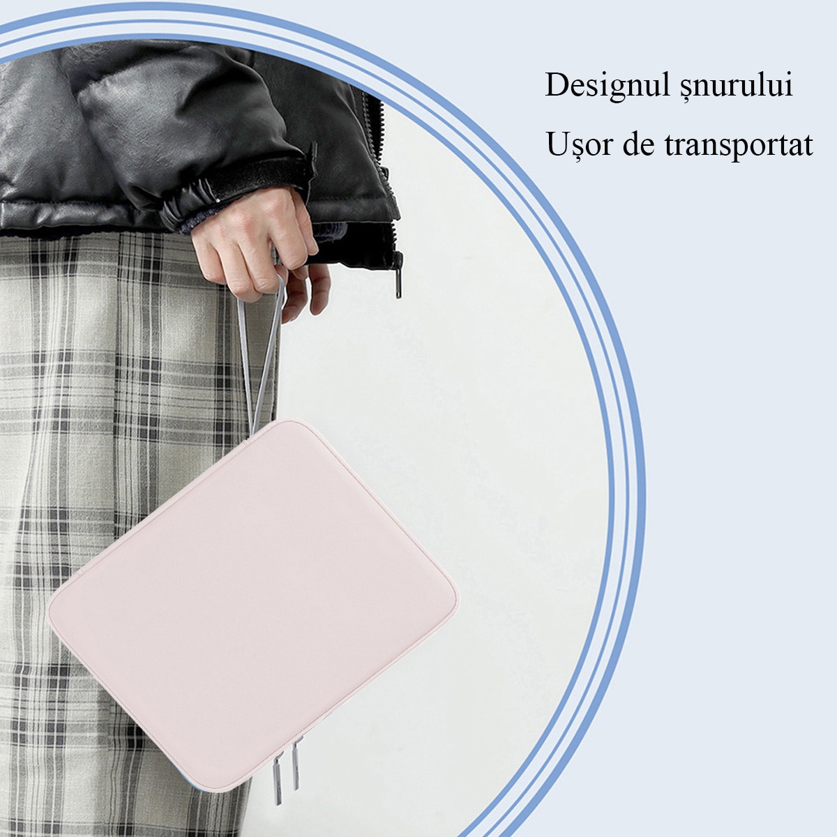 Husă de protecție pentru tabletă, FooFoony, impermeabilă, din PU piele premium, roz, 12-12, 9 inch